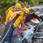 डंपर और कार की आमने सामने की टक्कर, भाई-बहन की दर्दनाक मौत, दो घायल